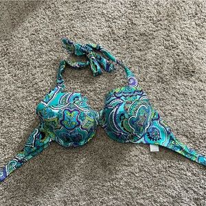 Aerie Blue Paisley Bikini Top